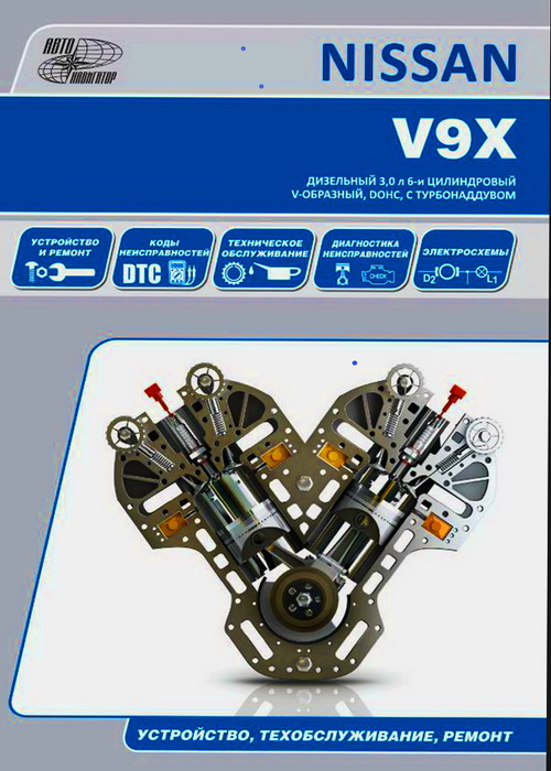 Книга Двигатели NISSAN V9X Руководство по ремонту