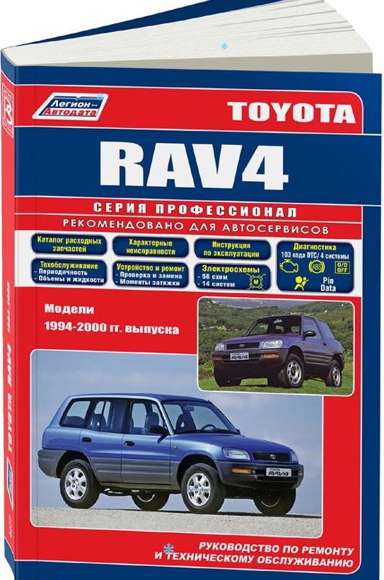 Руководство TOYOTA RAV4 (Тойота РАВ-4) 1994-2000 бензин Пособие по ремонту и эксплуатации