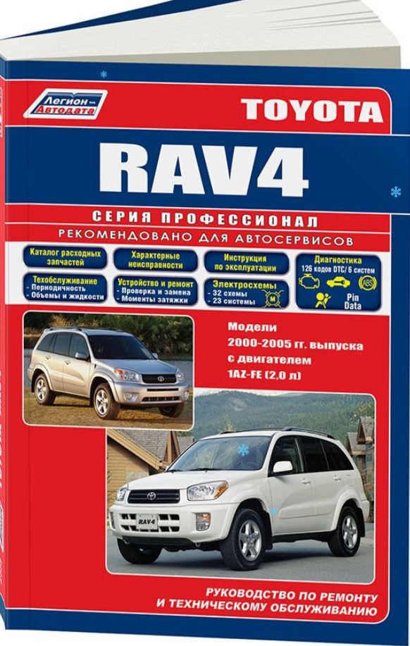 Руководство TOYOTA RAV 4 (Тойота РАВ4)  2000-2005 бензин Книга по ремонту и эксплуатации