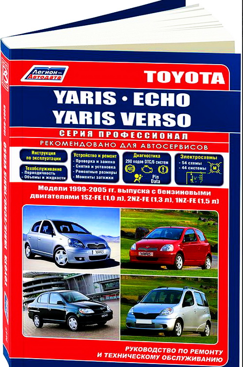Руководство TOYOTA YARIS / TOYOTA YARIS VERSO (ТОЙОТА ЯРИС) 1999-2005 бензин Пособие по ремонту и эксплуатации