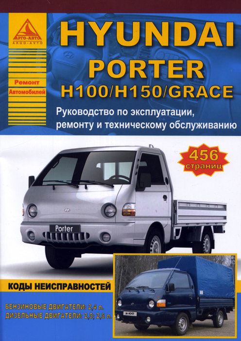 HYUNDAI PORTER / H-100 / H-150 / GRACE бензин / дизель Книга по ремонту и эксплуатации