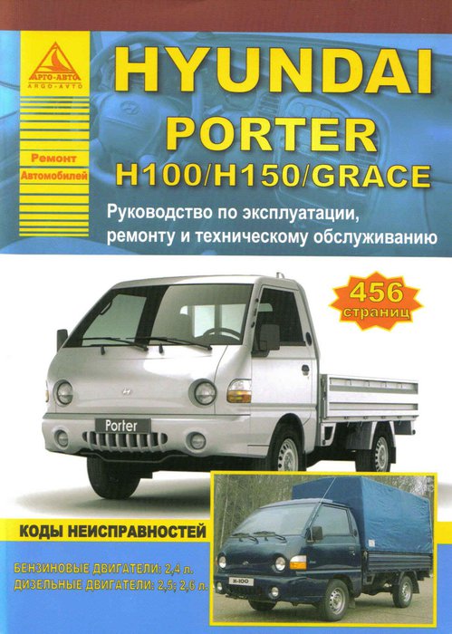 Инструкция HYUNDAI H-100 / H-150 / GRACE / PORTER (Хендай Н100) бензин / дизель Пособие по ремонту и эксплуатации
