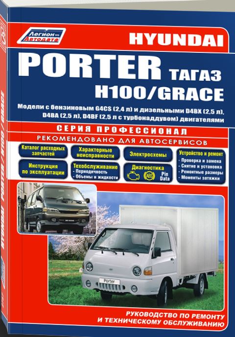Книга HYUNDAI PORTER / ТАГАЗ (Хендай Портер) 2005-2012 бензин / дизель Пособие по ремонту и эксплуатации