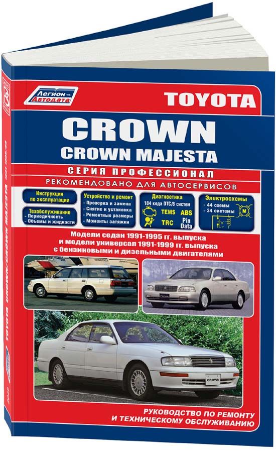 Инструкция TOYOTA CROWN / CROWN  MAJESTA (Тойота Краун Маджеста) 1991-1996 бензин / дизель Пособие по ремонту и эксплуатации