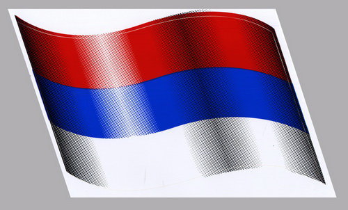 Автонаклейка флаг RUSSIA 19х18