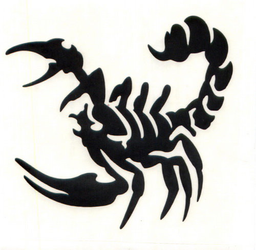 Автонаклейка Скорпион 10х10 (цвет черный)