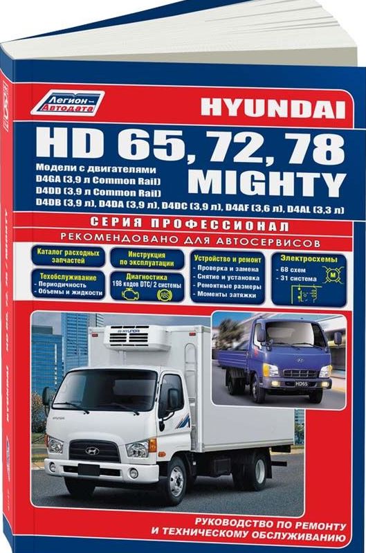 Руководство HYUNDAI MIGHTY / HD65 / HD72 / HD78 (Хендай Мигти) дизель Книга по ремонту и техобслуживанию