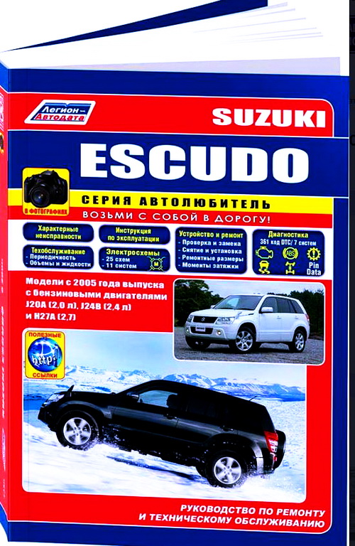 Инструкция SUZUKI ESCUDO (СУЗУКИ ЭСКУДО) с 2005 бензин Книга по ремонту и эксплуатации