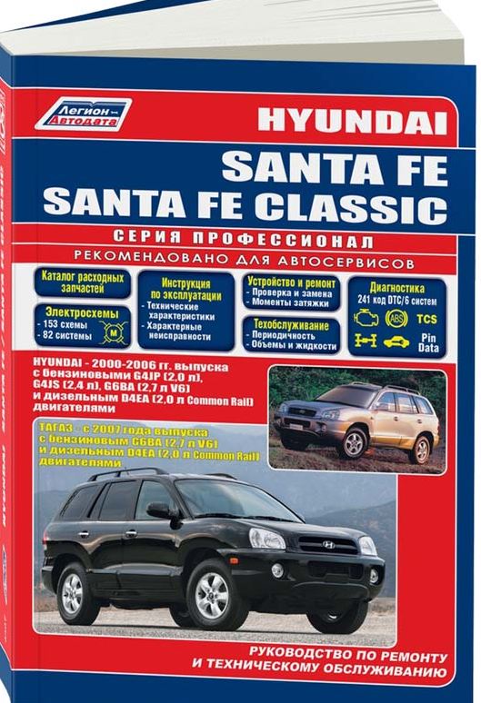 Инструкция HYUNDAI SANTA FE / SANTA FE CLASSIC (Хендай Санта Фе / Санта Фе Классик) 2000-2006 бензин / дизель Книга по ремонту и эксплуатации