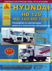 Книга HYUNDAI HD 120 / HD 160 / HD 1000 (Хендай ХД120) с 1997, с 2004 и с 2009 дизель Пособие по ремонту и эксплуатации