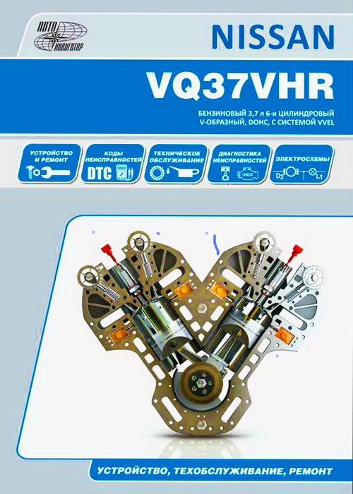 Книга двигатели NISSAN VQ37HR Руководство по ремонту